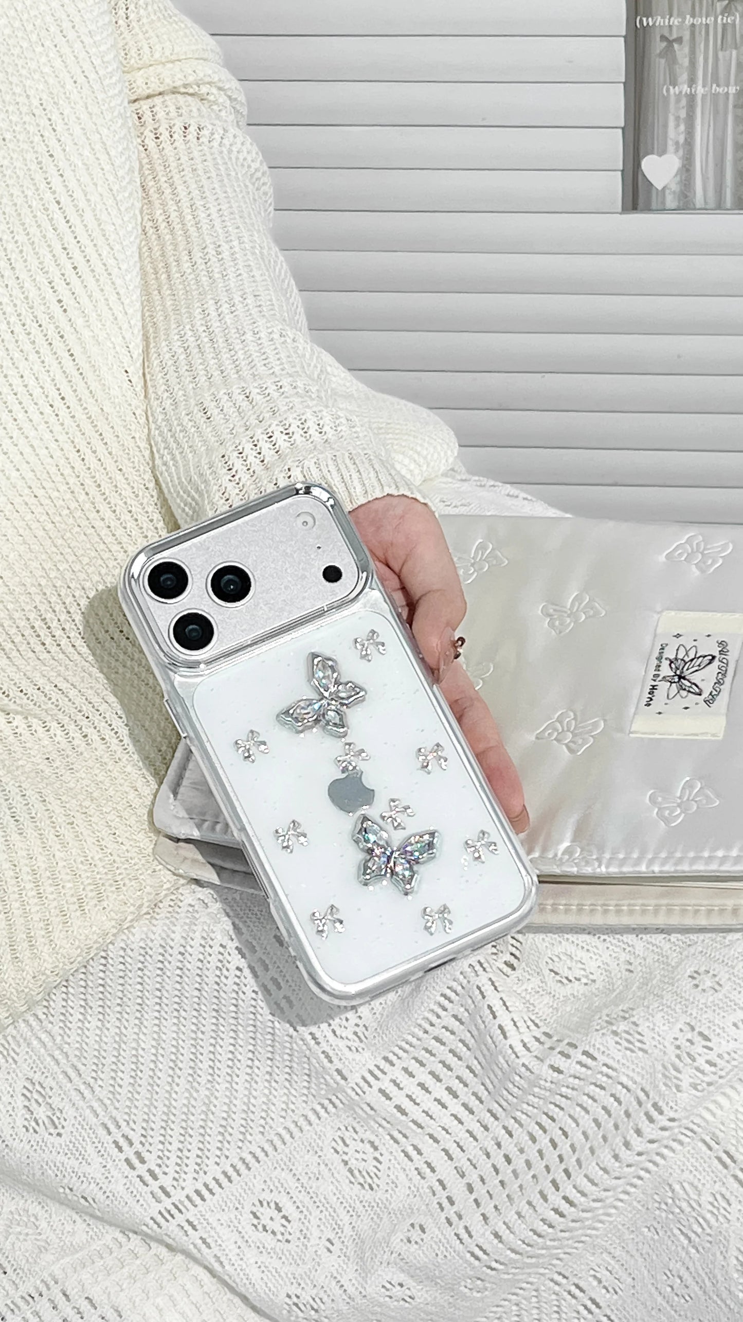 Transparent Crystal Butterfly Case