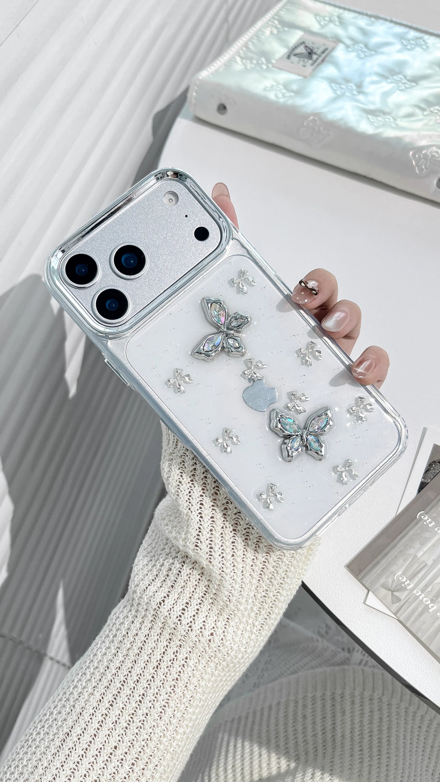 Transparent Crystal Butterfly Case
