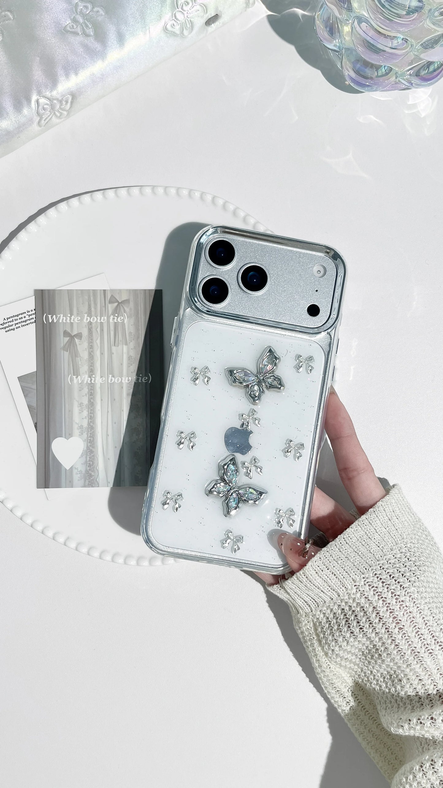 Transparent Crystal Butterfly Case