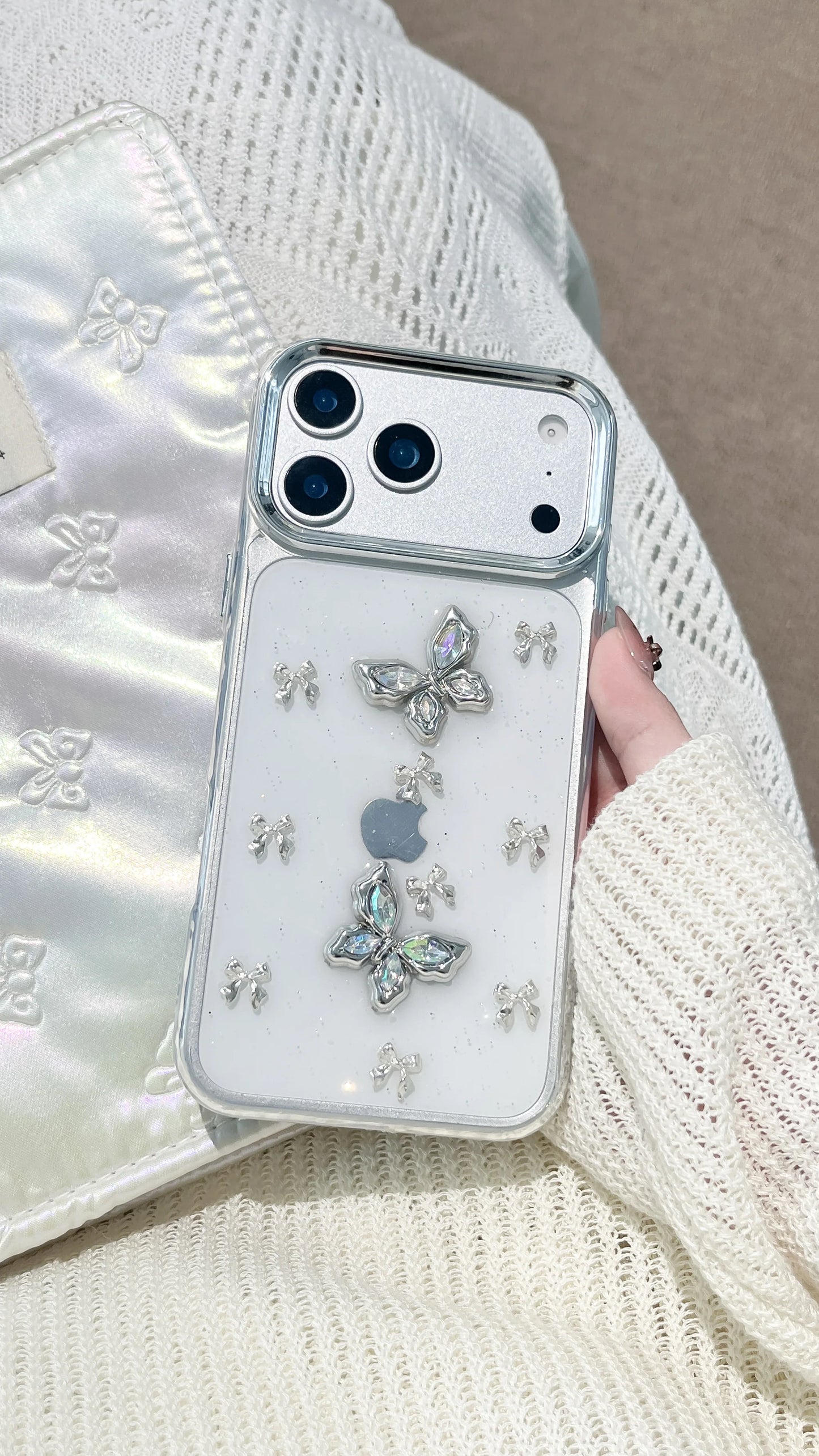 Transparent Crystal Butterfly Case