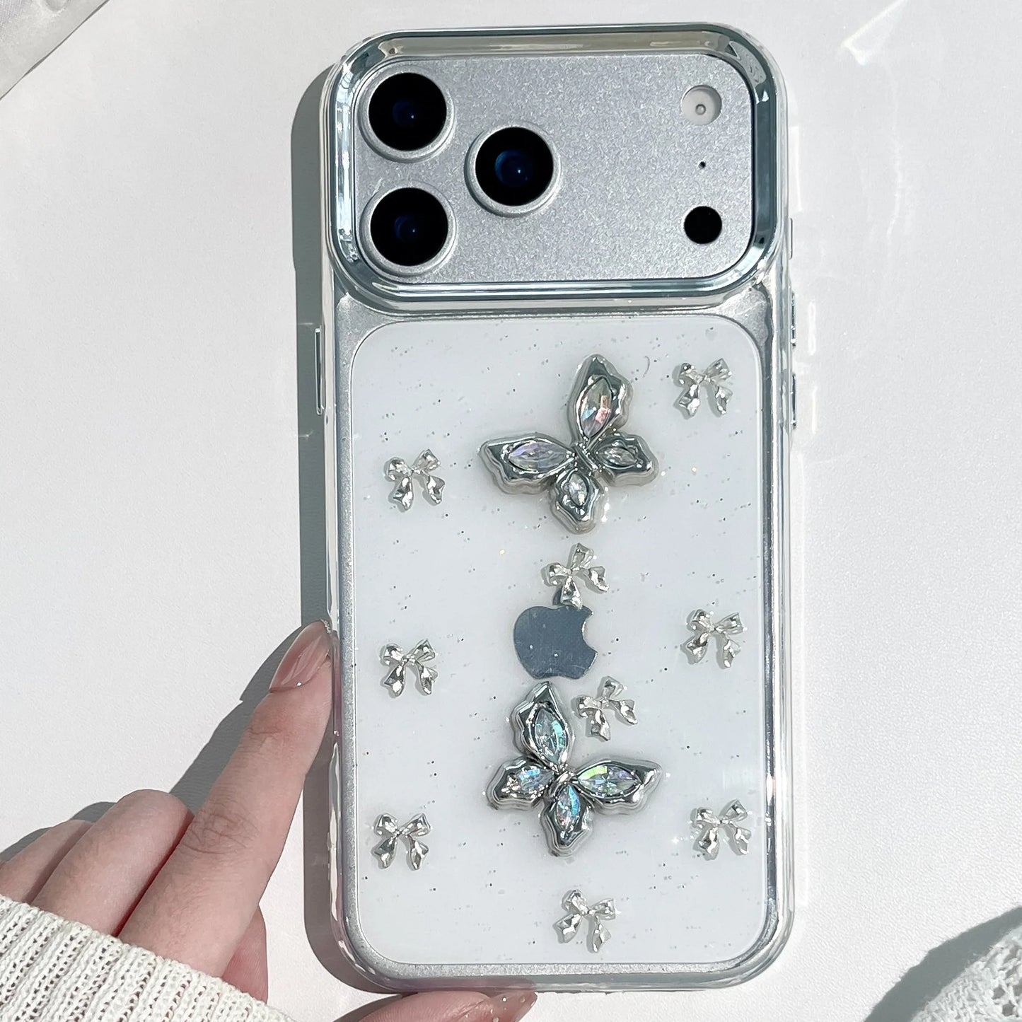 Transparent Crystal Butterfly Case