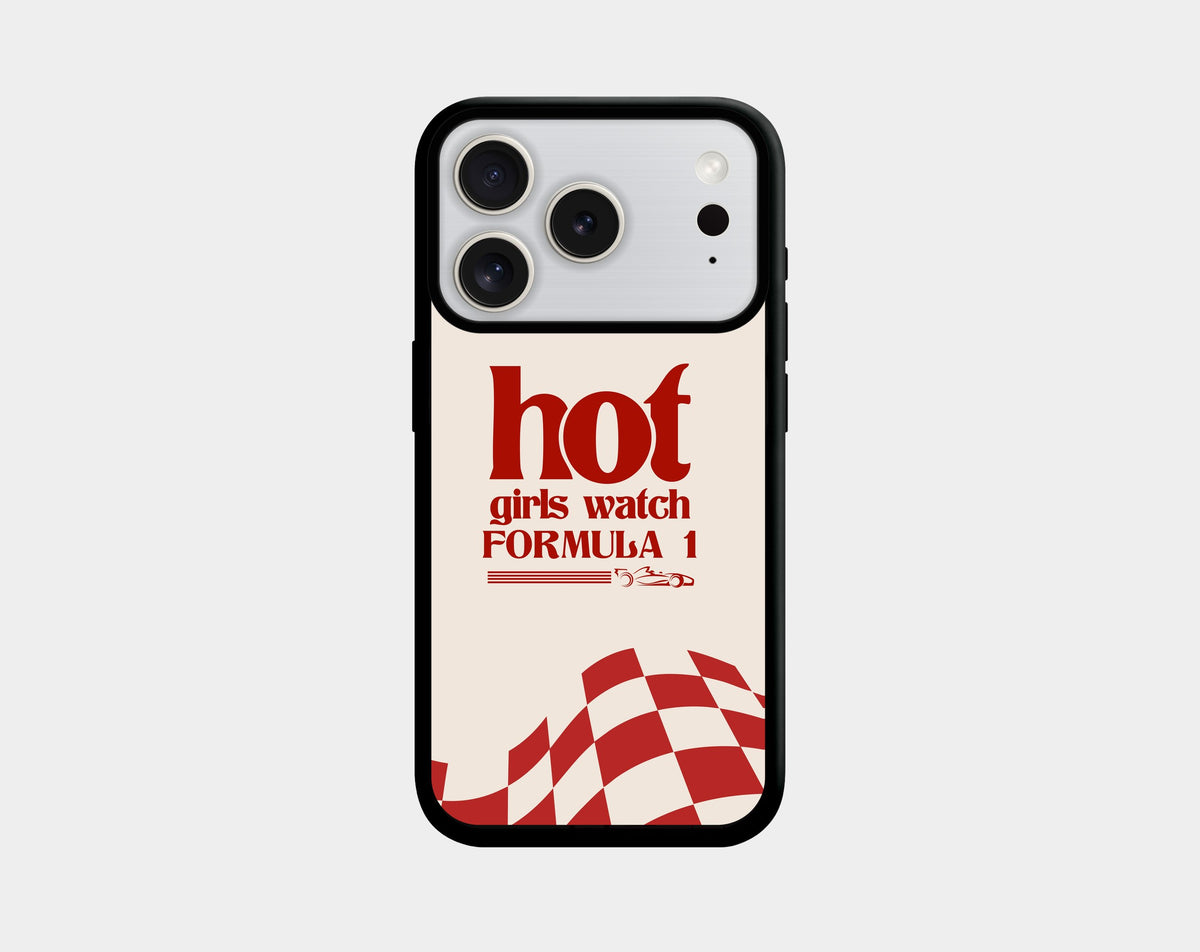 Hot Girls F1 phone case (iPhone 17 Pro, 17 Pro Max, 18 Pro, 18 Pro Max) | Caseraves