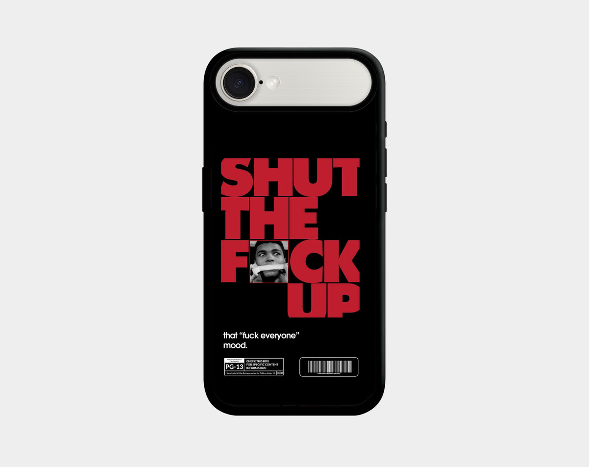 STFU! Black phone case (iPhone Air) | Caseraves