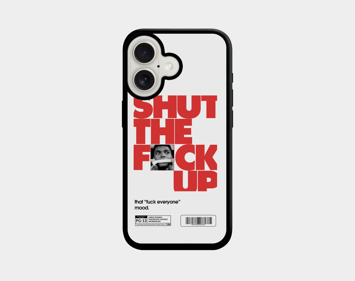 STFU! White phone case (iPhone 16, 16 Plus, 17) | Caseraves