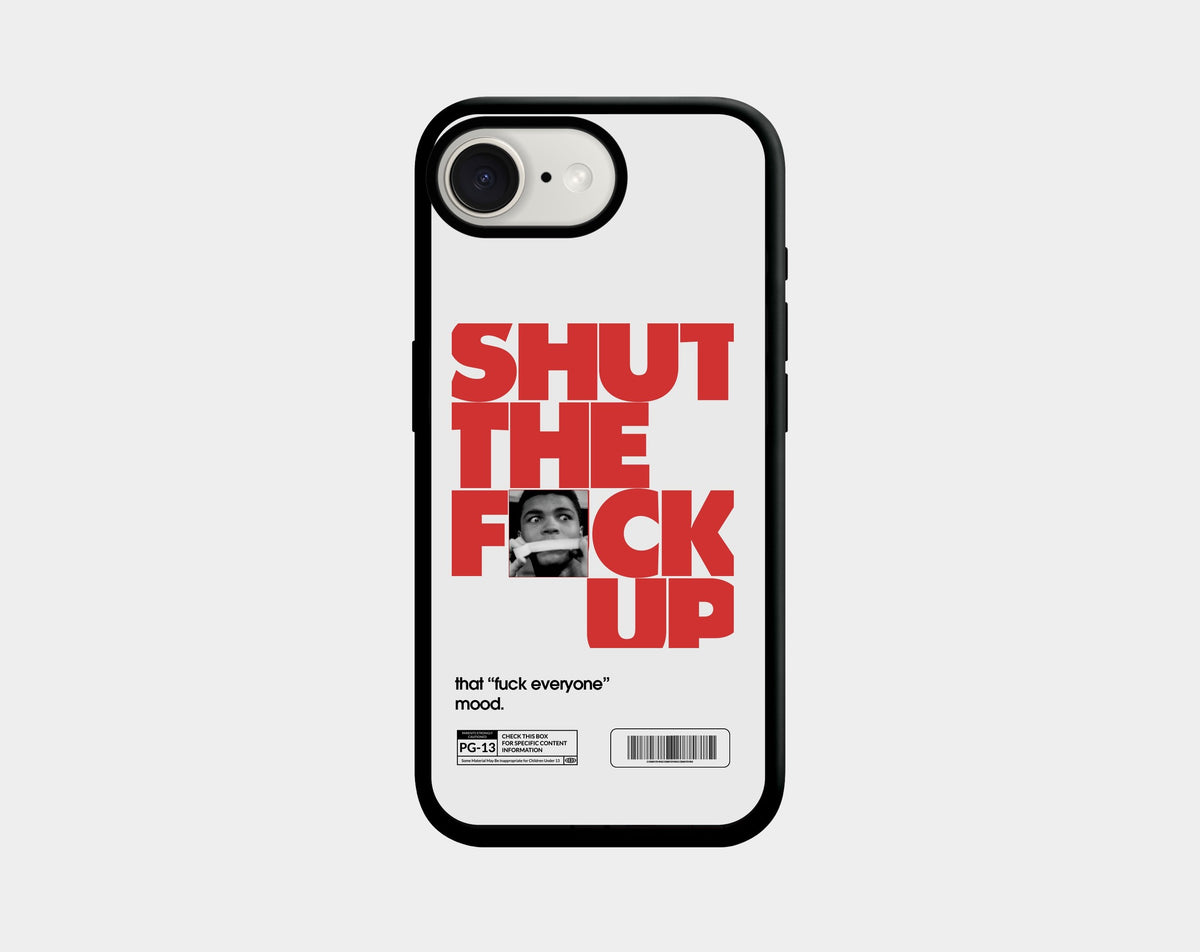 STFU! White phone case (iPhone 16e, 17e) | Caseraves