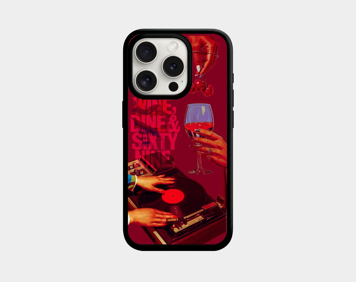 Wine Dine phone case (iPhone 13 Pro, 14 Pro, 15 Pro, 16 Pro and Pro Max) | Caseraves